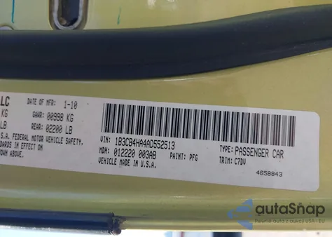 2010 Dodge Caliber Sxt from USA, damaged, VIN 1B3CB4HA4AD552513